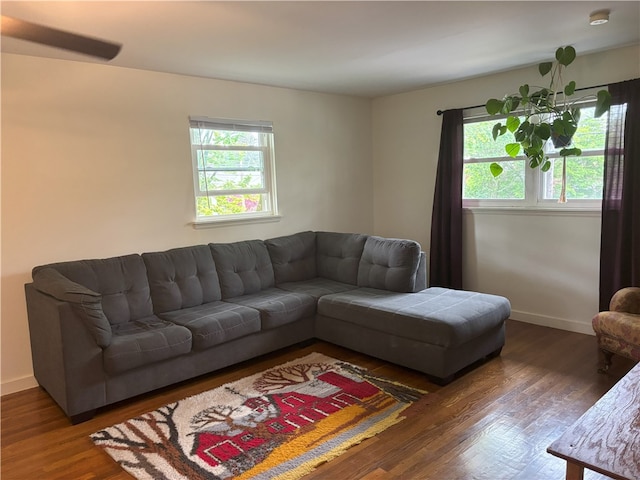 465 S 6th St, Indiana Boro Ind, PA 15701 - living area featuring healthy amount of natural light, wood finished floors, and baseboards