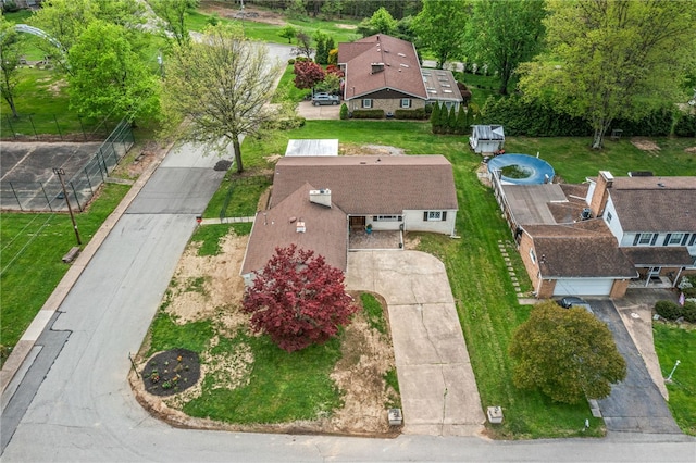 aerial view of property and surrounding area