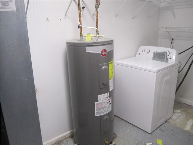 104MAPLEWOODAVE Maplewood Ave, Carmichaels/Cumblnd, PA 15320 - clothes washing area with washer / clothes dryer and water heater