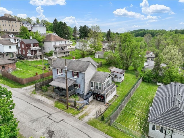 aerial perspective of suburban area