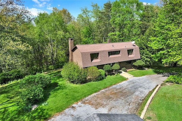 108 Crestview Dr, Evans City Boro, PA 16033 - view from above of property featuring a forest