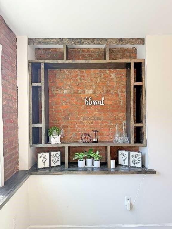 detailed view of brick wall