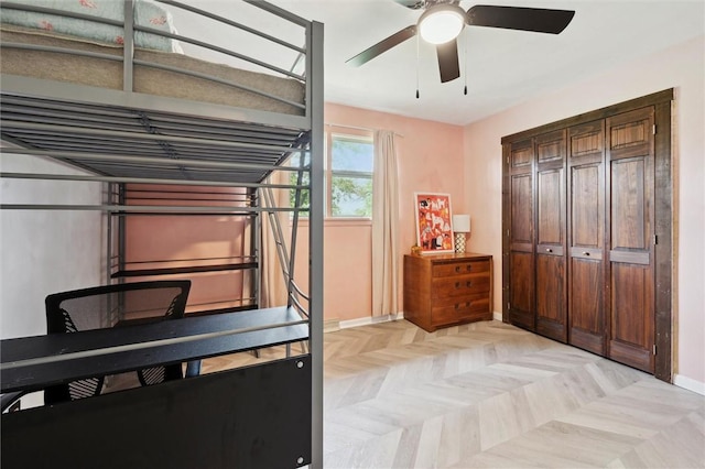 bedroom featuring baseboards