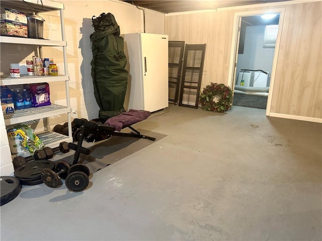 112 Dolphin Dr, Twp Of But Se, PA 16002 - below grade area with freestanding refrigerator