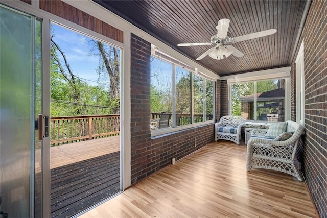 7208 Raymond St, Swissvale, PA 15218 - sunroom with ceiling fan and healthy amount of natural light