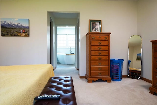 106 Arbor Trl, Slippery Rock Boro, PA 16057 - bedroom with light carpet, baseboards, and arched walkways