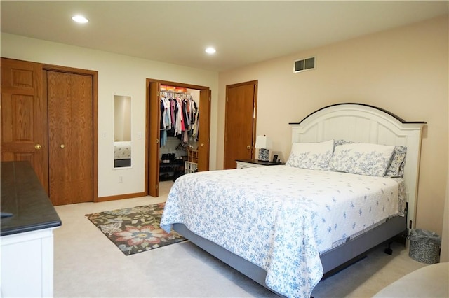 106 Arbor Trl, Slippery Rock Boro, PA 16057 - bedroom featuring carpet floors, recessed lighting, and a walk in closet