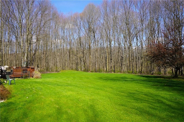 106 Arbor Trl, Slippery Rock Boro, PA 16057 - view of grassy yard with a deck