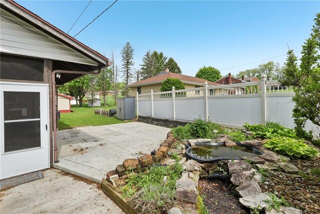 view of patio with fence