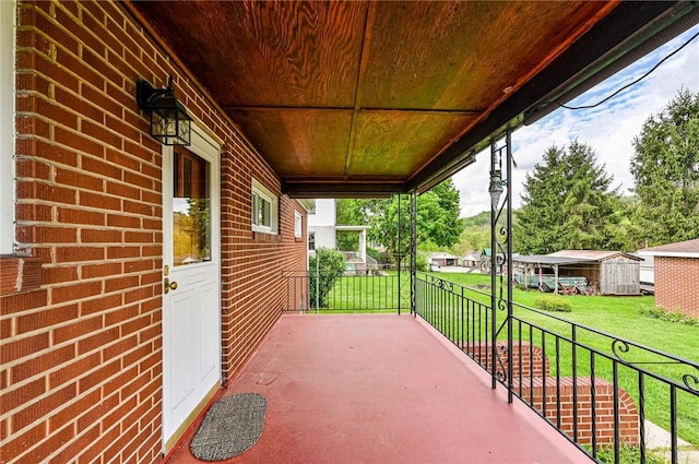 642 Washington St, Fairfield Twp, PA 15923 - view of patio featuring covered porch
