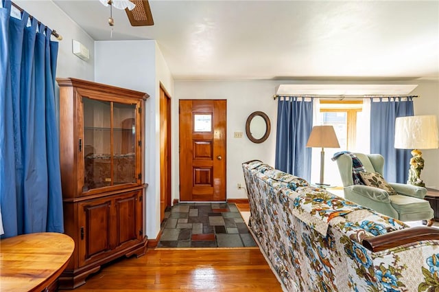 642 Washington St, Fairfield Twp, PA 15923 - bedroom featuring dark wood-style flooring, baseboards, and ceiling fan