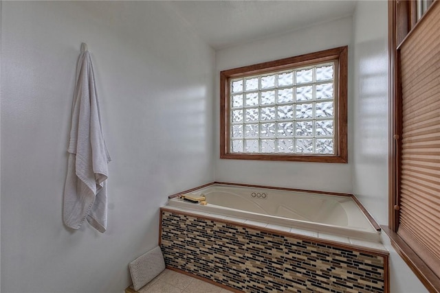 1057 Finchley Rd, North Huntingdon, PA 15642 - full bathroom featuring a garden tub and tile patterned floors