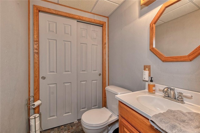 1057 Finchley Rd, North Huntingdon, PA 15642 - bathroom with a drop ceiling, toilet, and vanity