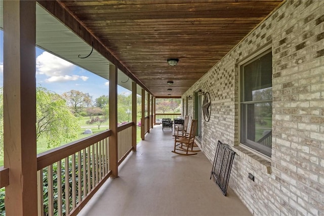 view of patio / terrace with a porch