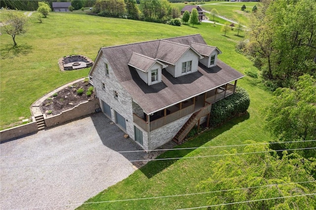 view from above of property