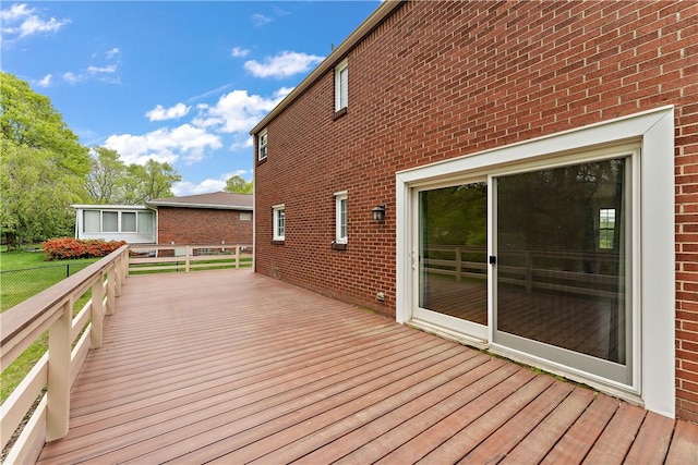 view of wooden deck