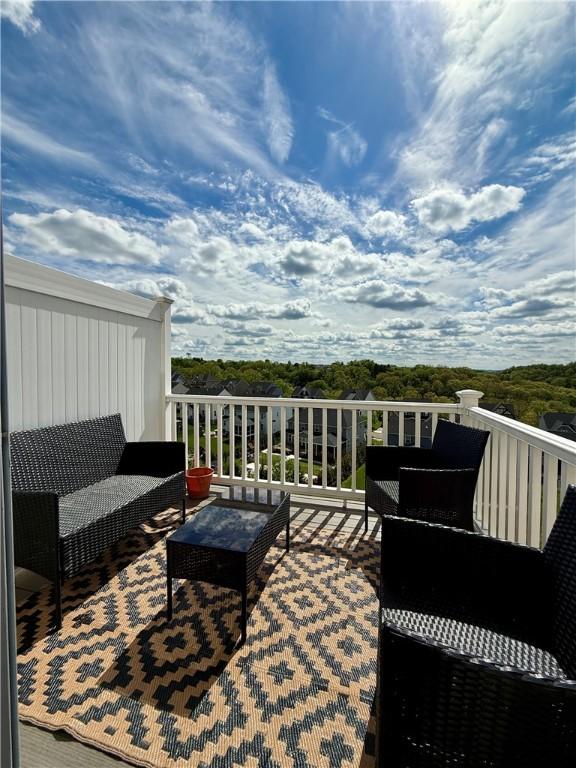 159 Cole Dr, Robinson Twp Nwa, PA 15136 - wooden terrace with an outdoor living space
