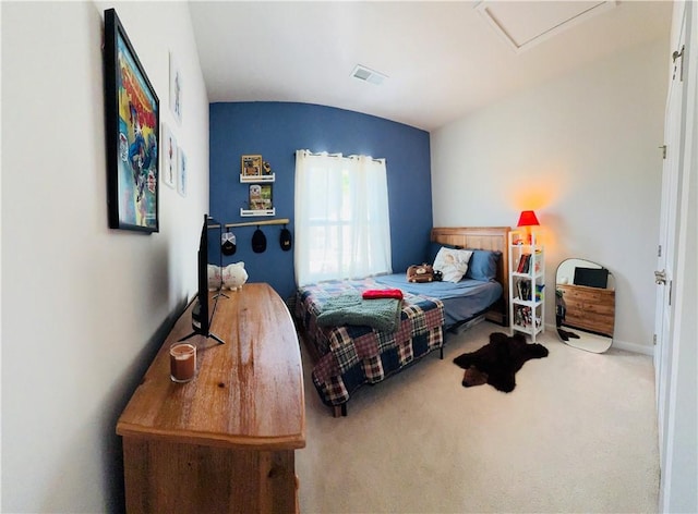 159 Cole Dr, Robinson Twp Nwa, PA 15136 - bedroom with carpet, lofted ceiling, attic access, and baseboards