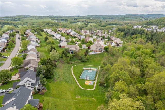 aerial perspective of suburban area