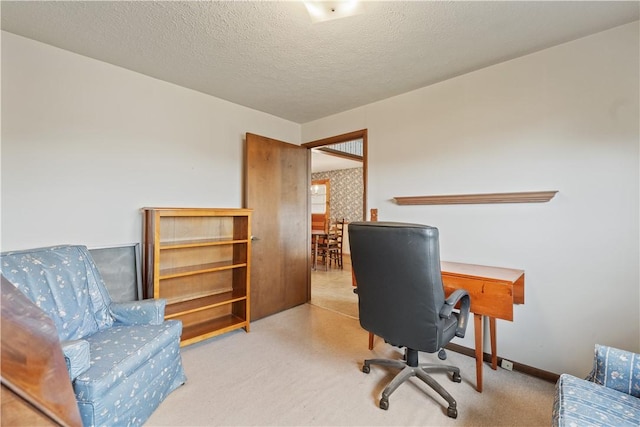 639 Scenery Dr, Elizabeth Twp/Boro, PA 15037 - carpeted home office with a textured ceiling