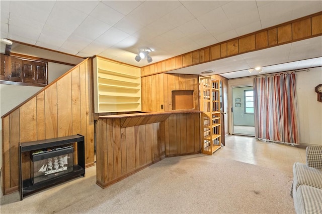 639 Scenery Dr, Elizabeth Twp/Boro, PA 15037 - welcome area featuring wood walls and a fireplace