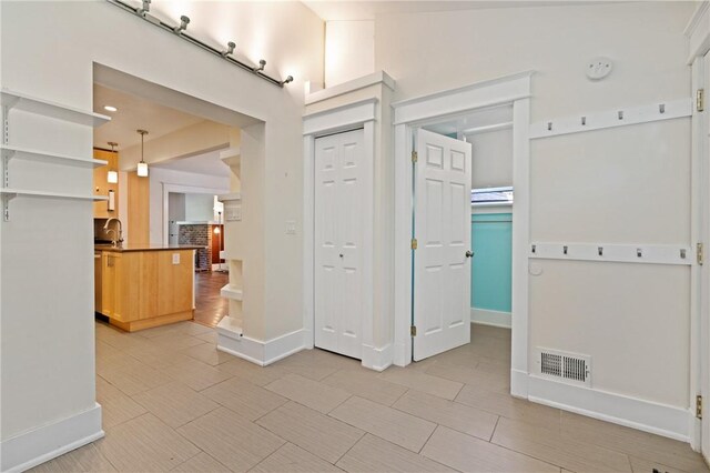 entryway with baseboards