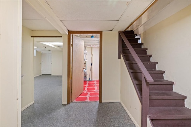 staircase with baseboards