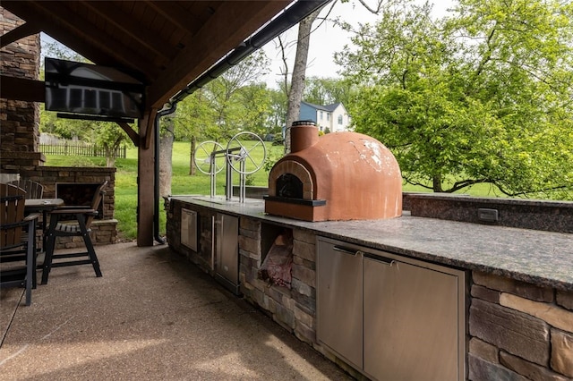 view of patio featuring area for grilling