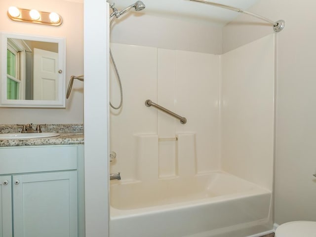 411 4th St, Darlington, PA 16115 - bathroom with vanity,  shower combination, and toilet