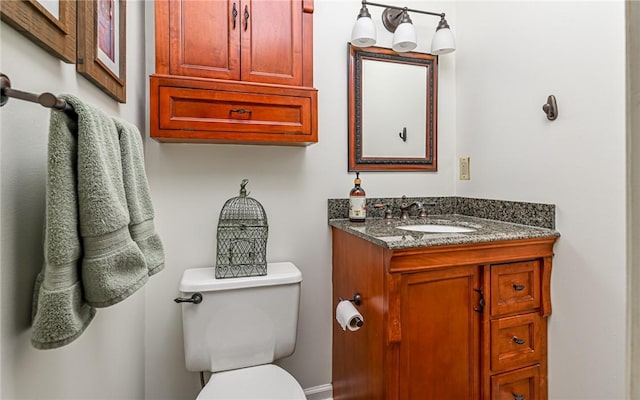 bathroom featuring toilet and vanity