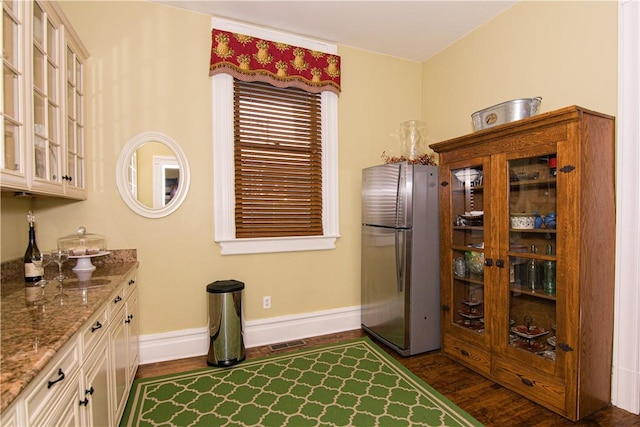 301 Meyers Ave, Meyersdale Boro, PA 15552 - dining area with dark wood-type flooring and baseboards