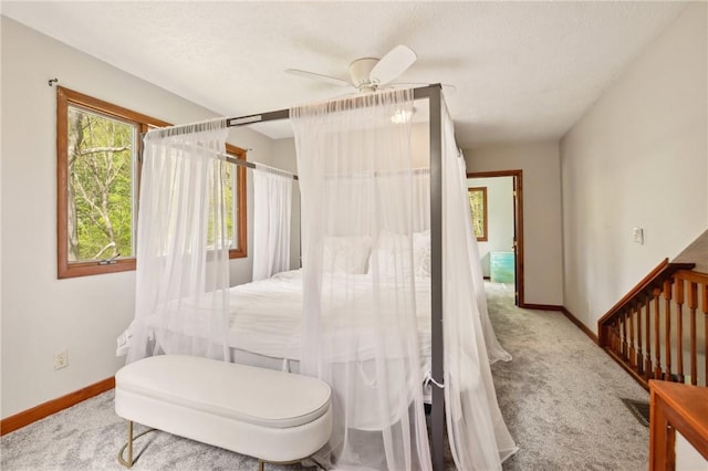 192 Wilkins Hollow Rd, Addison Twp, PA 15411 - carpeted bedroom featuring baseboards and a ceiling fan