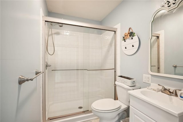 192 Wilkins Hollow Rd, Addison Twp, PA 15411 - full bath with a shower stall, toilet, and vanity