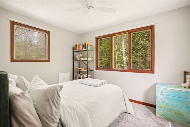 192 Wilkins Hollow Rd, Addison Twp, PA 15411 - carpeted bedroom with baseboards and ceiling fan