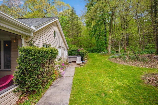192 Wilkins Hollow Rd, Addison Twp, PA 15411 - view of grassy yard featuring a hot tub