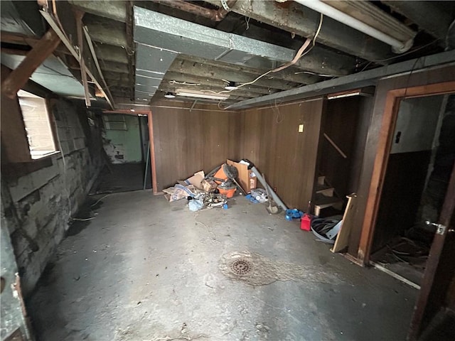 792 11th St, Pitcairn, PA 15140 - unfinished basement featuring wooden walls