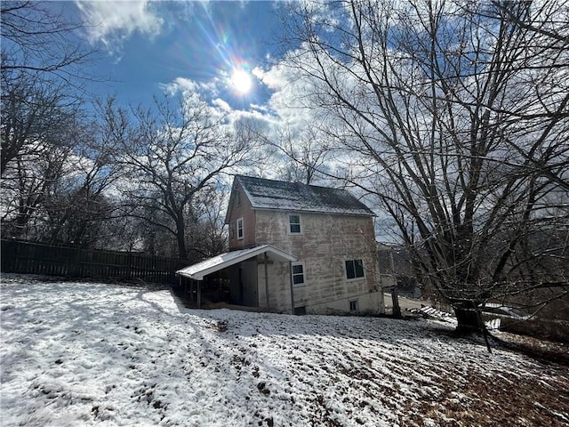 792 11th St, Pitcairn, PA 15140 - snow covered property featuring fence