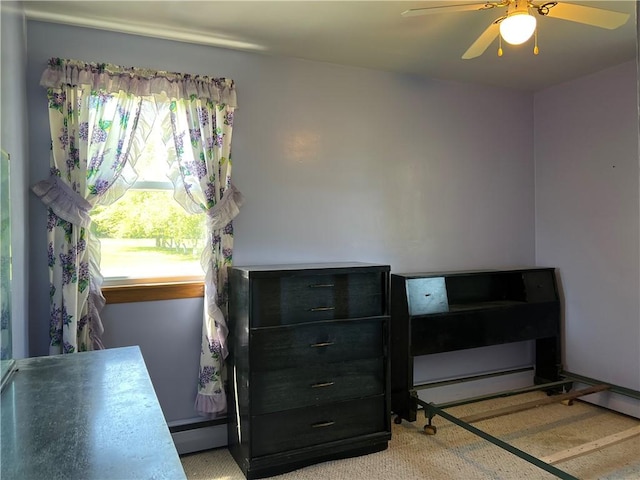 bedroom with ceiling fan