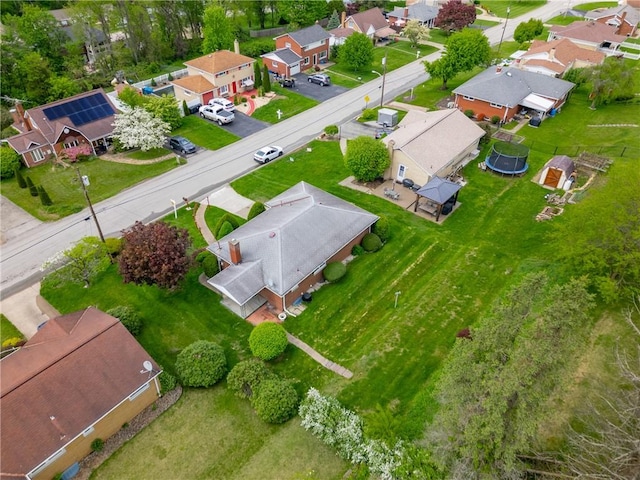 aerial view of residential area