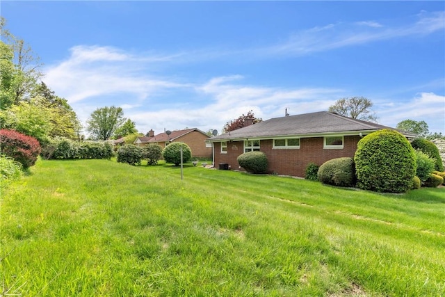 view of grassy yard