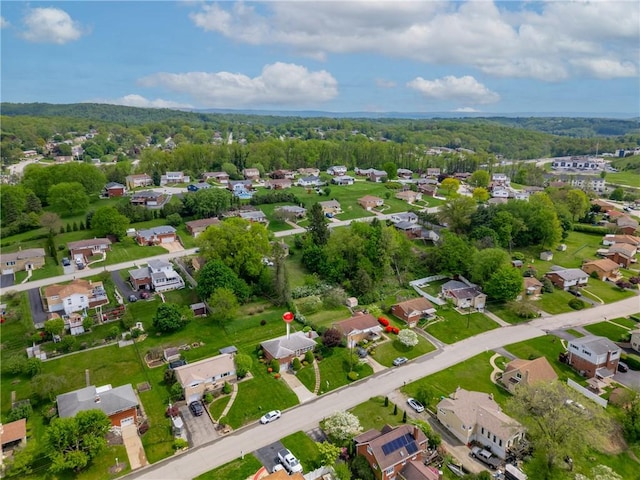 aerial view of property's location featuring nearby suburban area