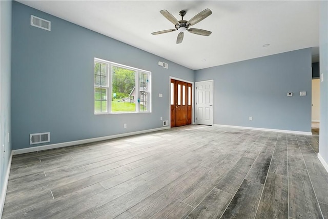 958 Cliff Mine Rd, Coraopolis, PA 15108 - empty room featuring ceiling fan, wood finished floors, and baseboards