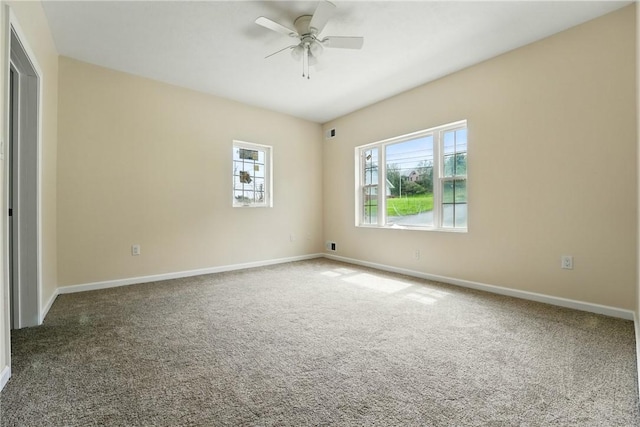 958 Cliff Mine Rd, Coraopolis, PA 15108 - carpeted spare room with baseboards and a ceiling fan