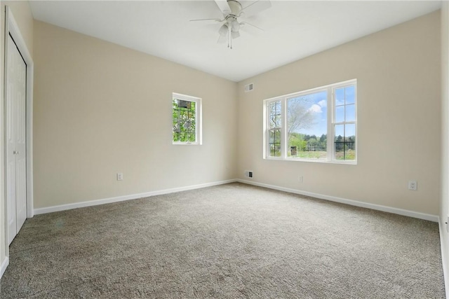 958 Cliff Mine Rd, Coraopolis, PA 15108 - unfurnished bedroom featuring carpet floors, baseboards, a ceiling fan, and a closet