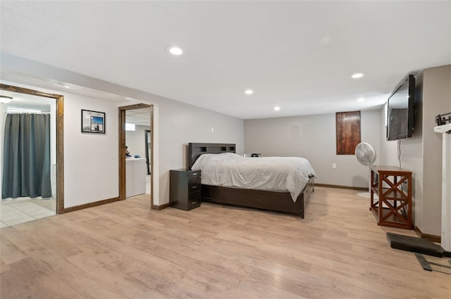 10 Chestnut Ln, Finleyville, PA 15332 - bedroom with light wood-type flooring, baseboards, and recessed lighting