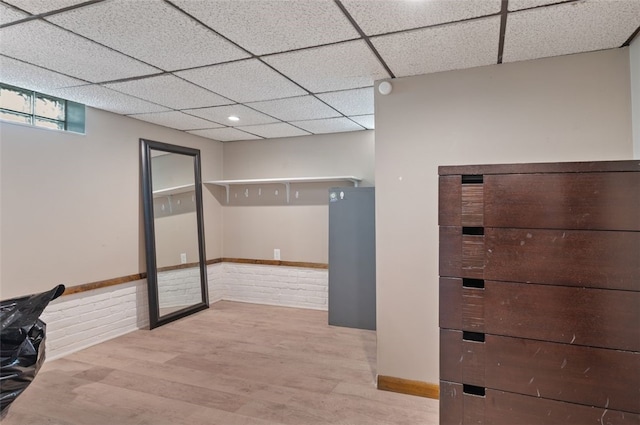 10 Chestnut Ln, Finleyville, PA 15332 - interior space featuring wood finished floors, a drop ceiling, and baseboards