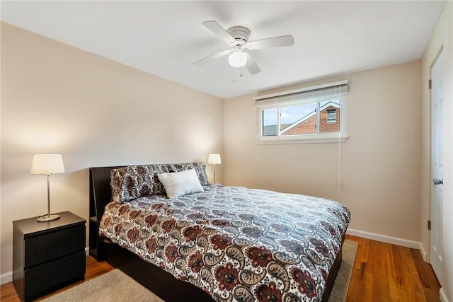 117 Teal Dr, Kennedy Twp, PA 15136 - bedroom with wood finished floors, baseboards, and a ceiling fan