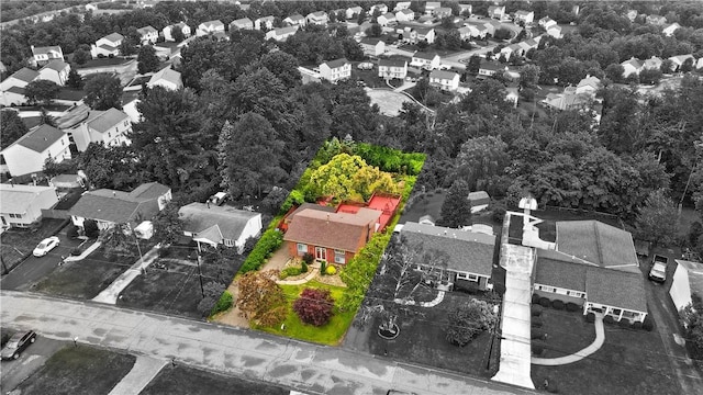 412 Palomino Dr, North Fayette, PA 15071 - aerial view of residential area featuring property boundaries highlighted
