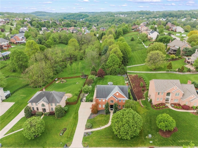 aerial perspective of suburban area