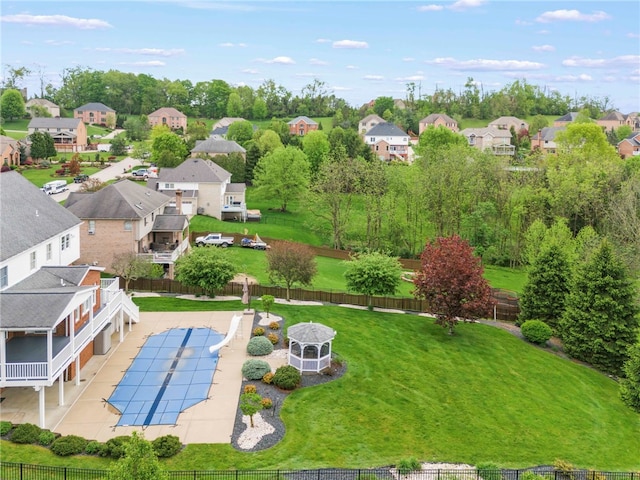 aerial view of residential area